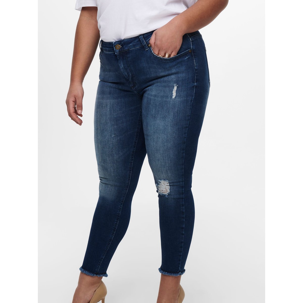 Jean Skinny medium blue denim, ONLY CARMAKOMA