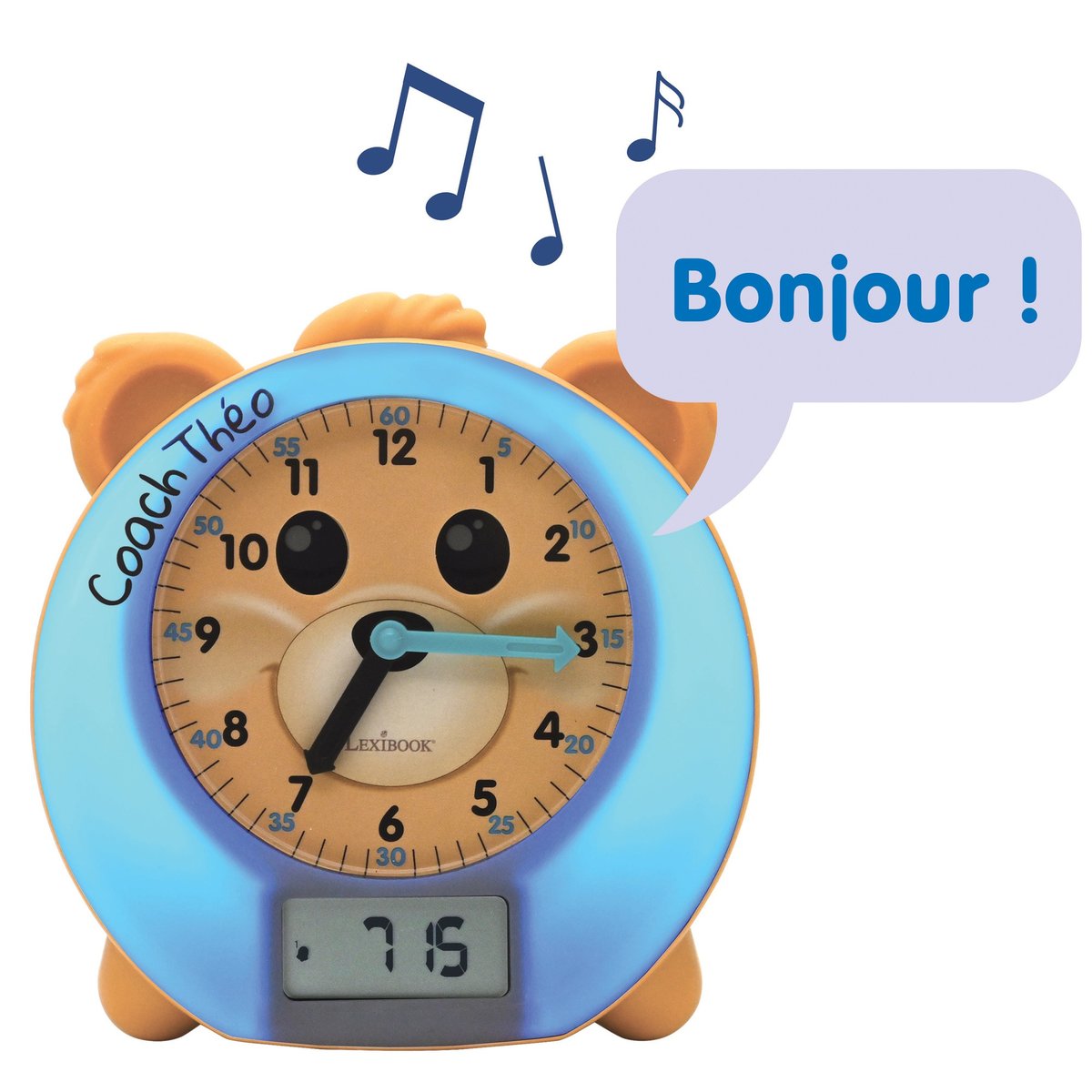 THEO mon Réveil Éducatif Coach de Sommeil blanc, LEXIBOOK