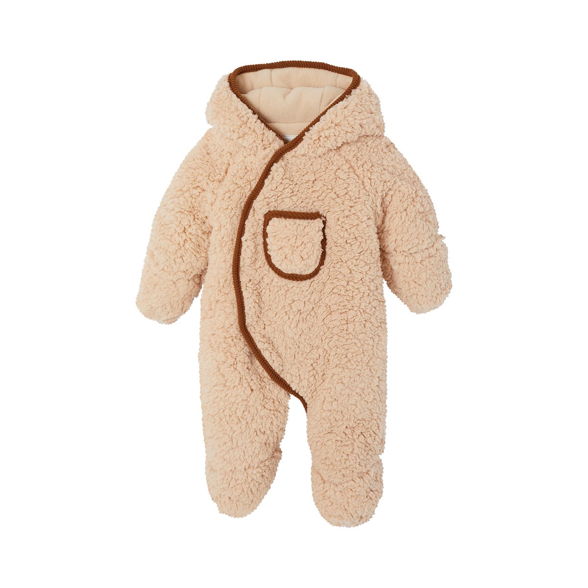 Combipilote naissance avec capuche sable, VERTBAUDET