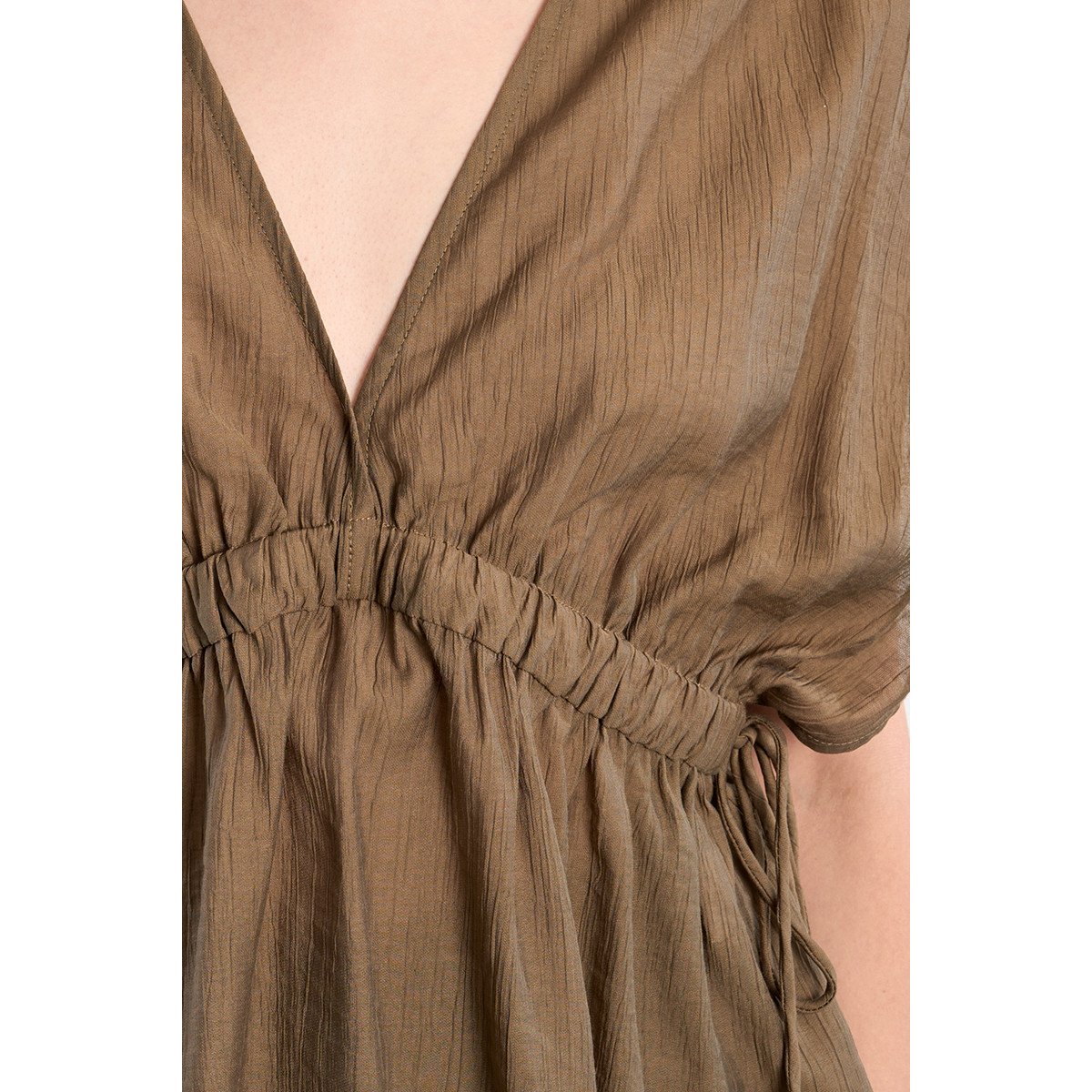 Top fluide à cordons khaki, LILI SIDONIO