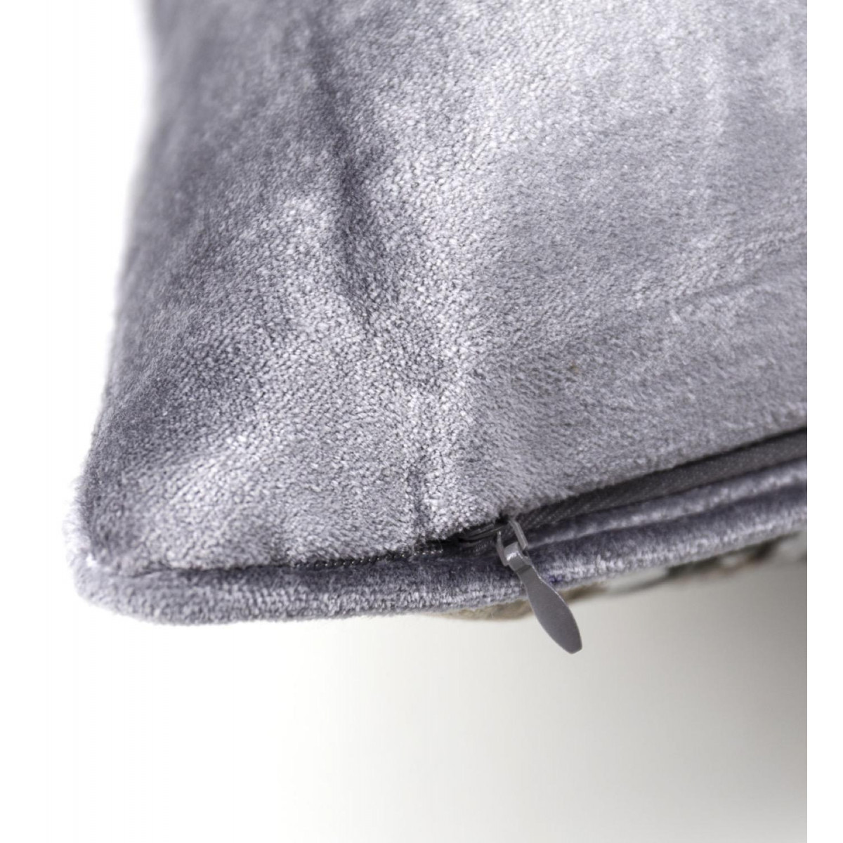 Coussin Coton Viscose Gris 30x50cm - gris, DECORATION D’AUTREFOIS