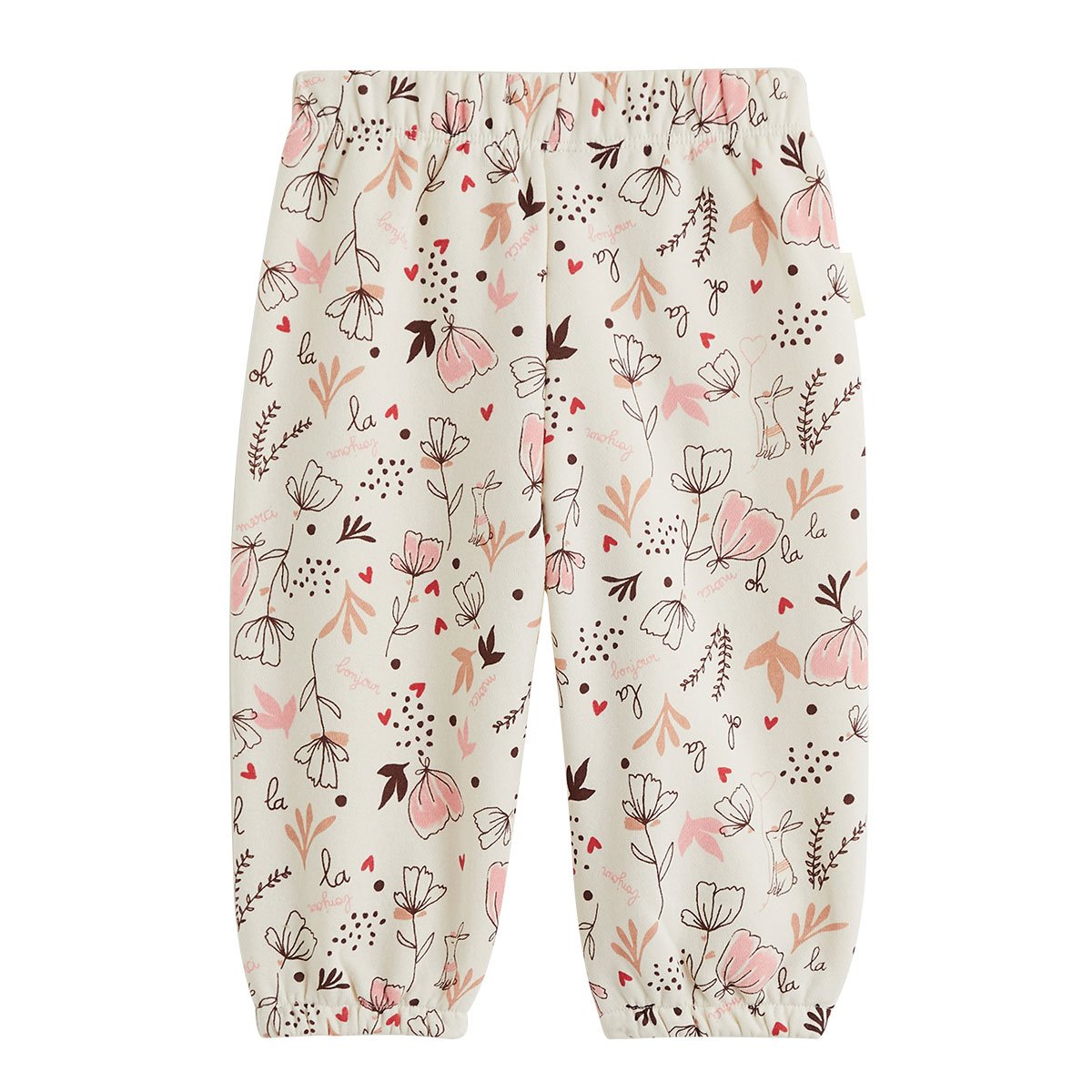 Ensemble bébé sweat et pantalon en molleton Aimée bordeaux, PETIT BEGUIN