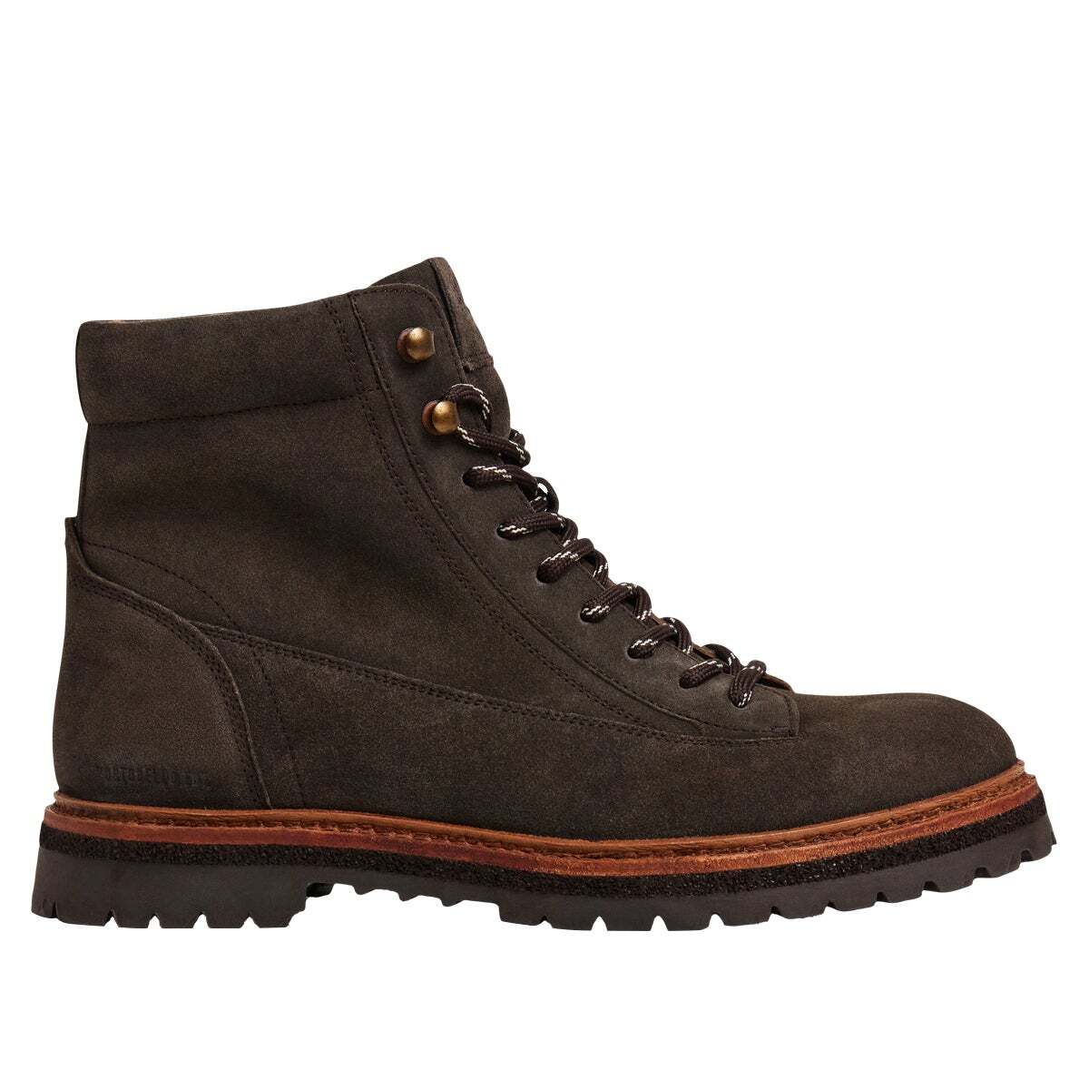 Bottes En Daim Avec Fermeture À Lacets brun foncé, PEPE JEANS