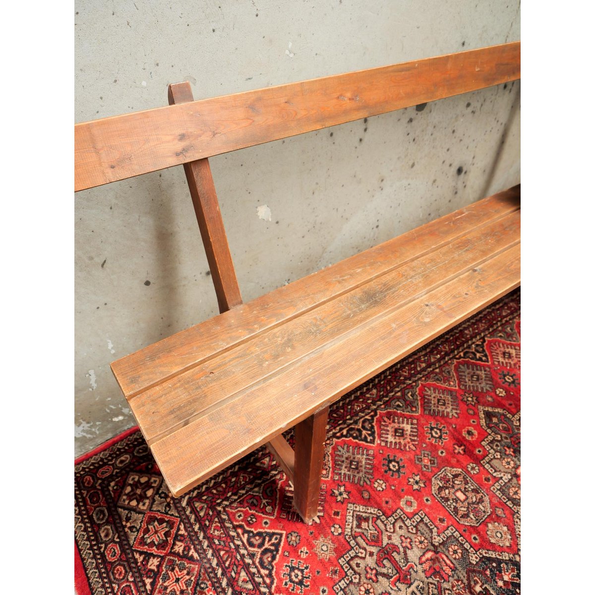 Banc en bois Antoine N°439 - Bon état bois foncé, DEBONGOUT