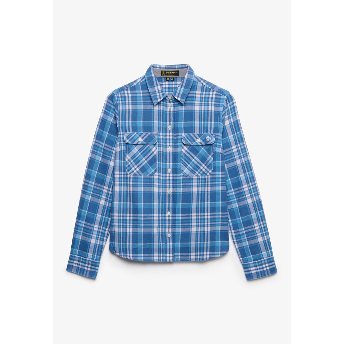 Chemise à carreaux Lumberjack en flanelle carreaux laney bleu, SUPERDRY