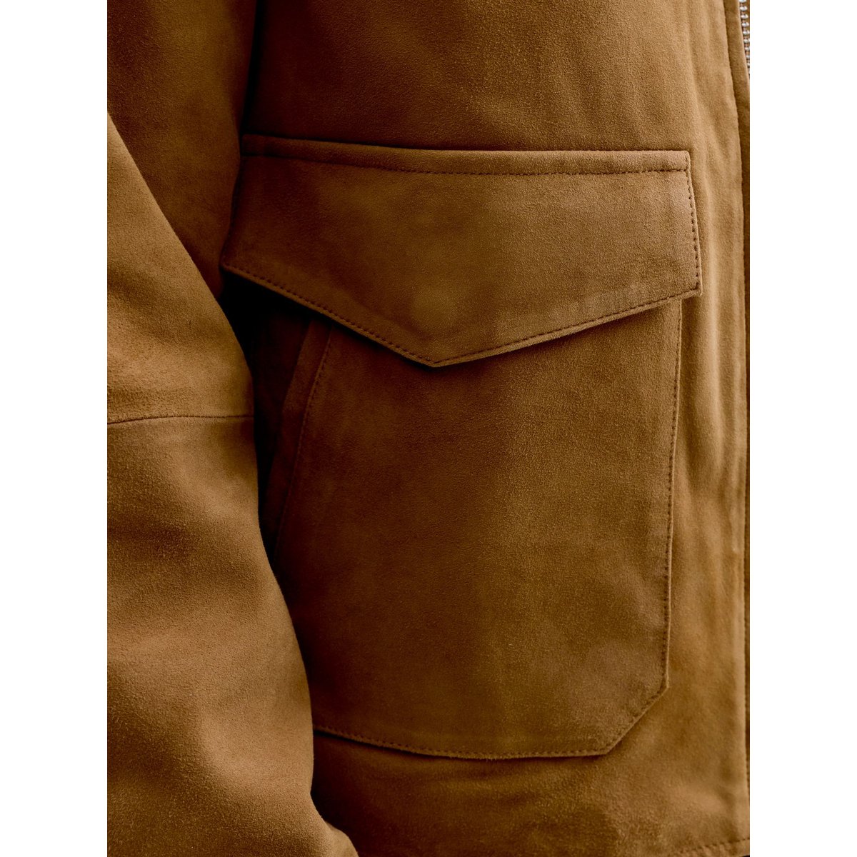 Veste En Daim cognac, JACK & JONES