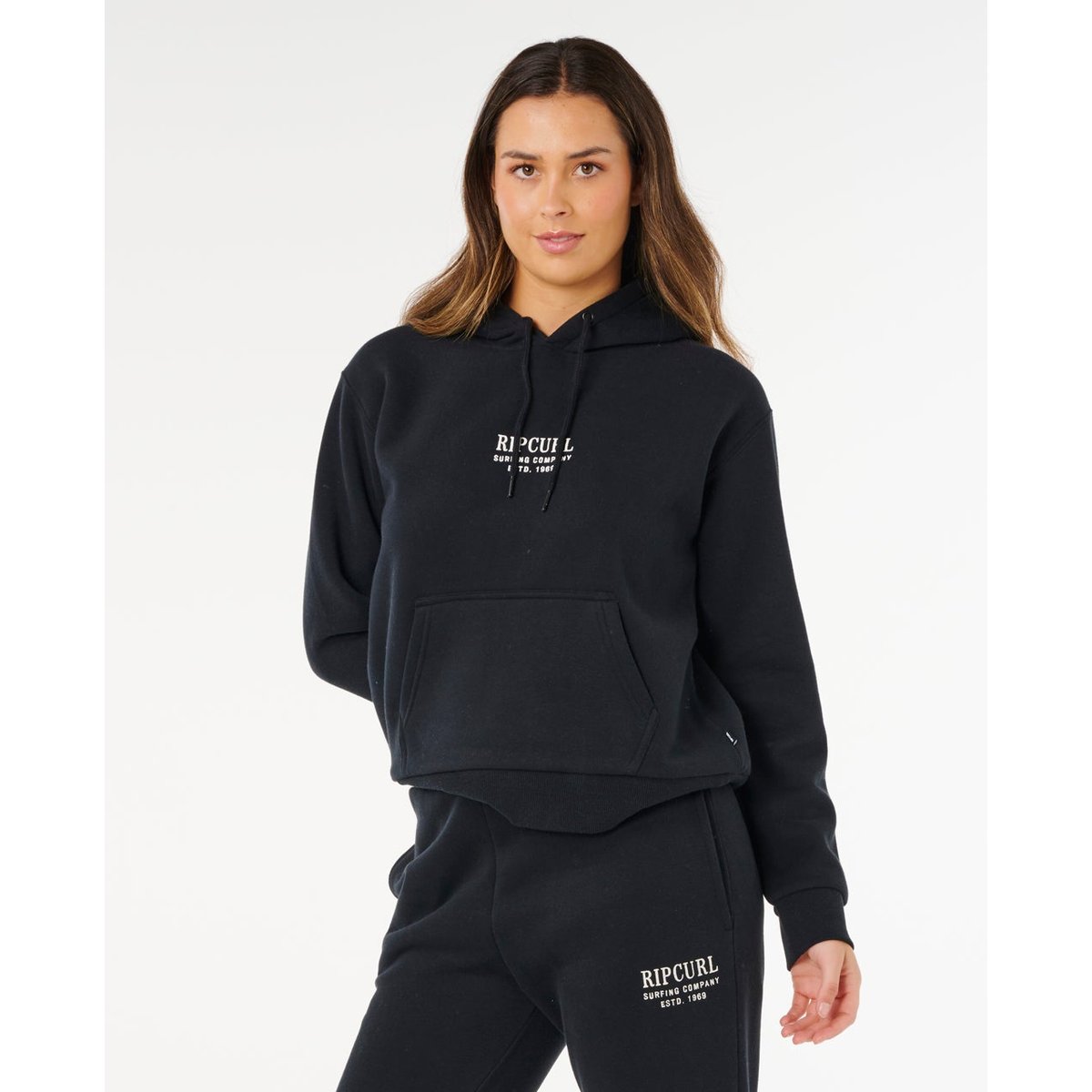 Sweat à capuche décontracté SURF Staple noir, RIP CURL