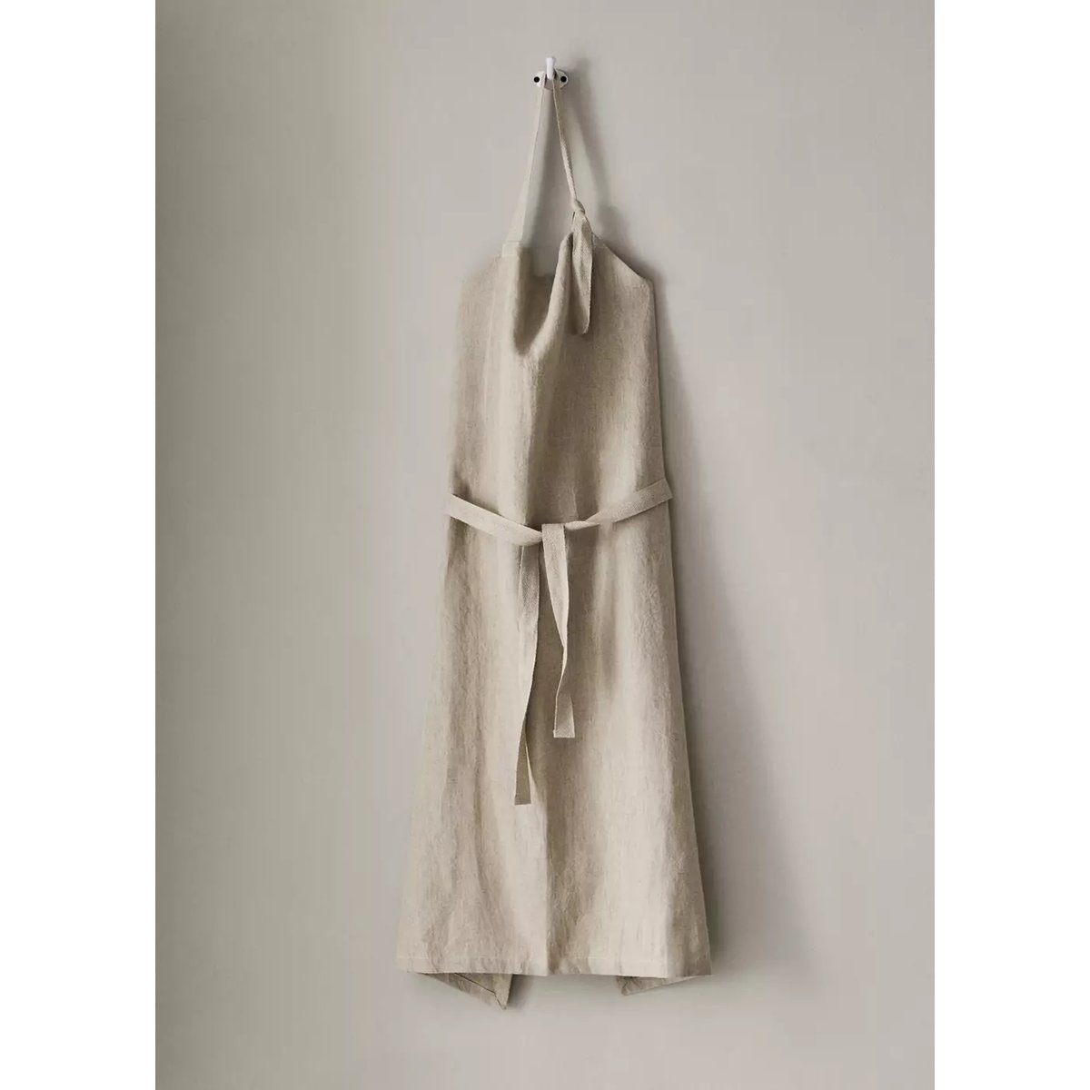 Tablier lin délavé marron clair/pastel, MANGO HOME