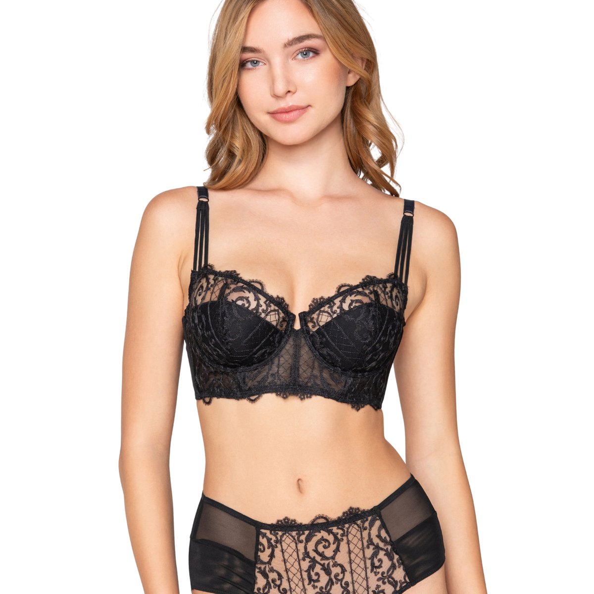 Soutien-gorge bustier LILIUM noir, LUNA SPLENDIDA