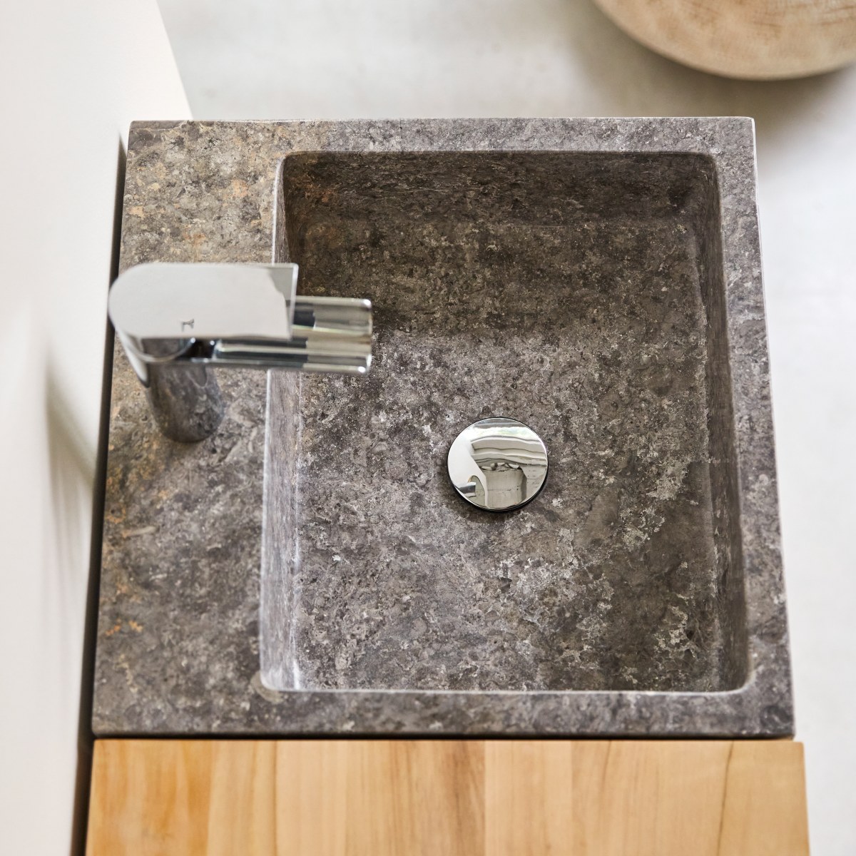 Meuble Salle De Bain en Teck massif, LINE naturel, TIKAMOON