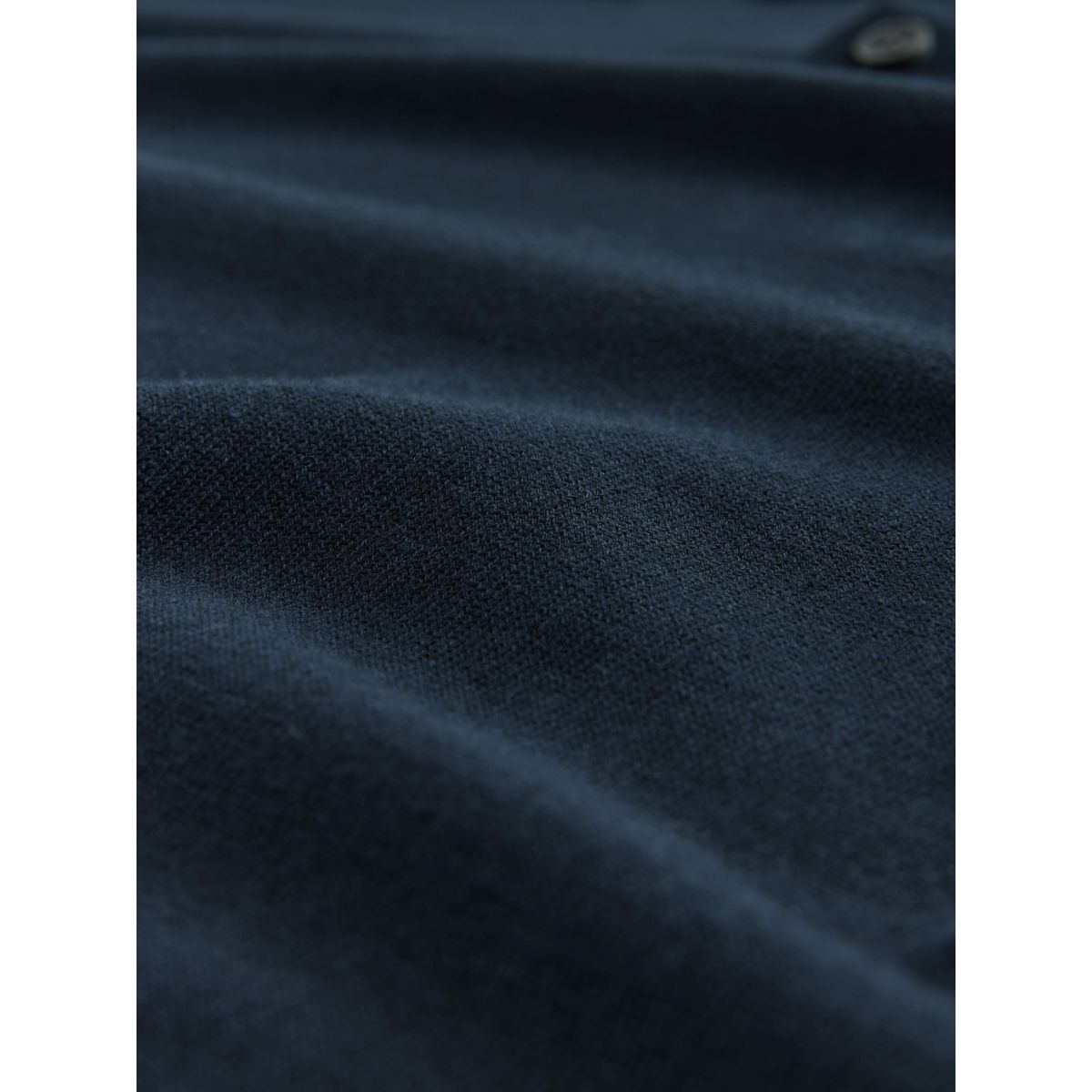 Polo en maille de coton manches longues bleu marine, NEXT