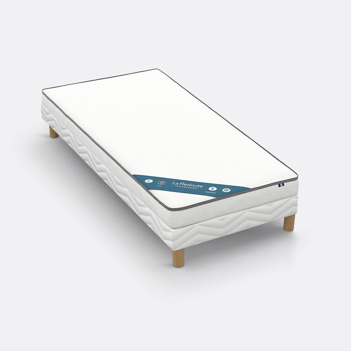 Ensemble matelas mousse, soutien mi-ferme et sommier blanc, LA REDOUTE INTERIEURS