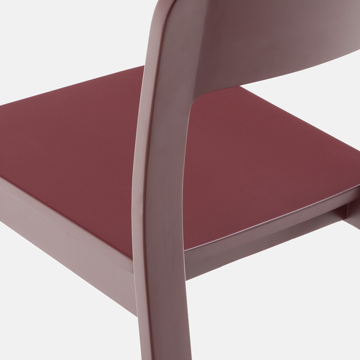 Lot de 2 chaises en bouleau massif teinté, Talet bordeaux, LA REDOUTE INTERIEURS