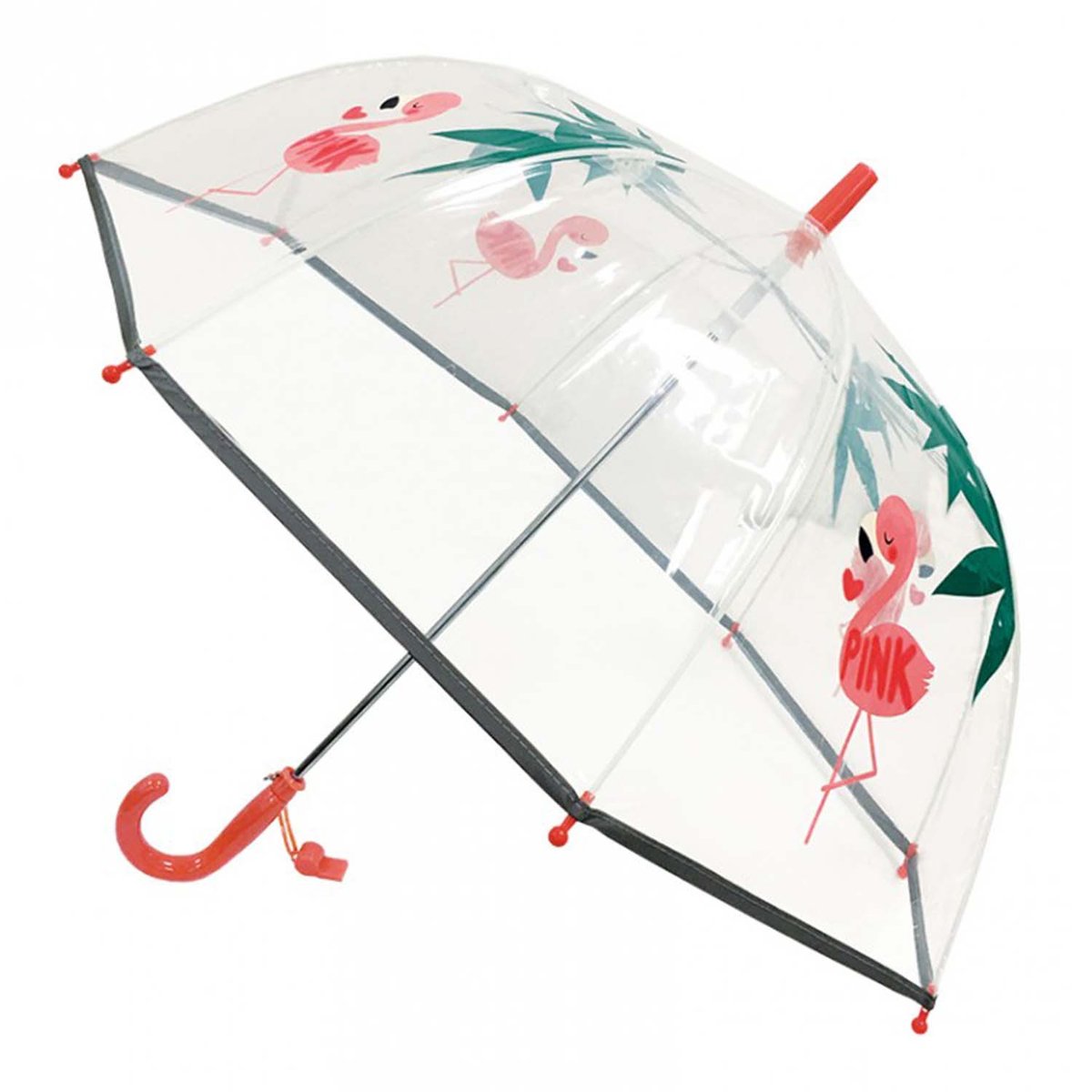 Parapluie transparent, Flamant rose flamant rose, SMATI