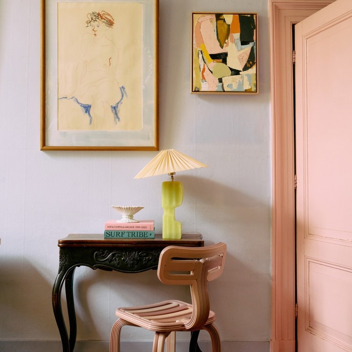 Abat-jour de lampe bambou Ivory crème, HKLIVING