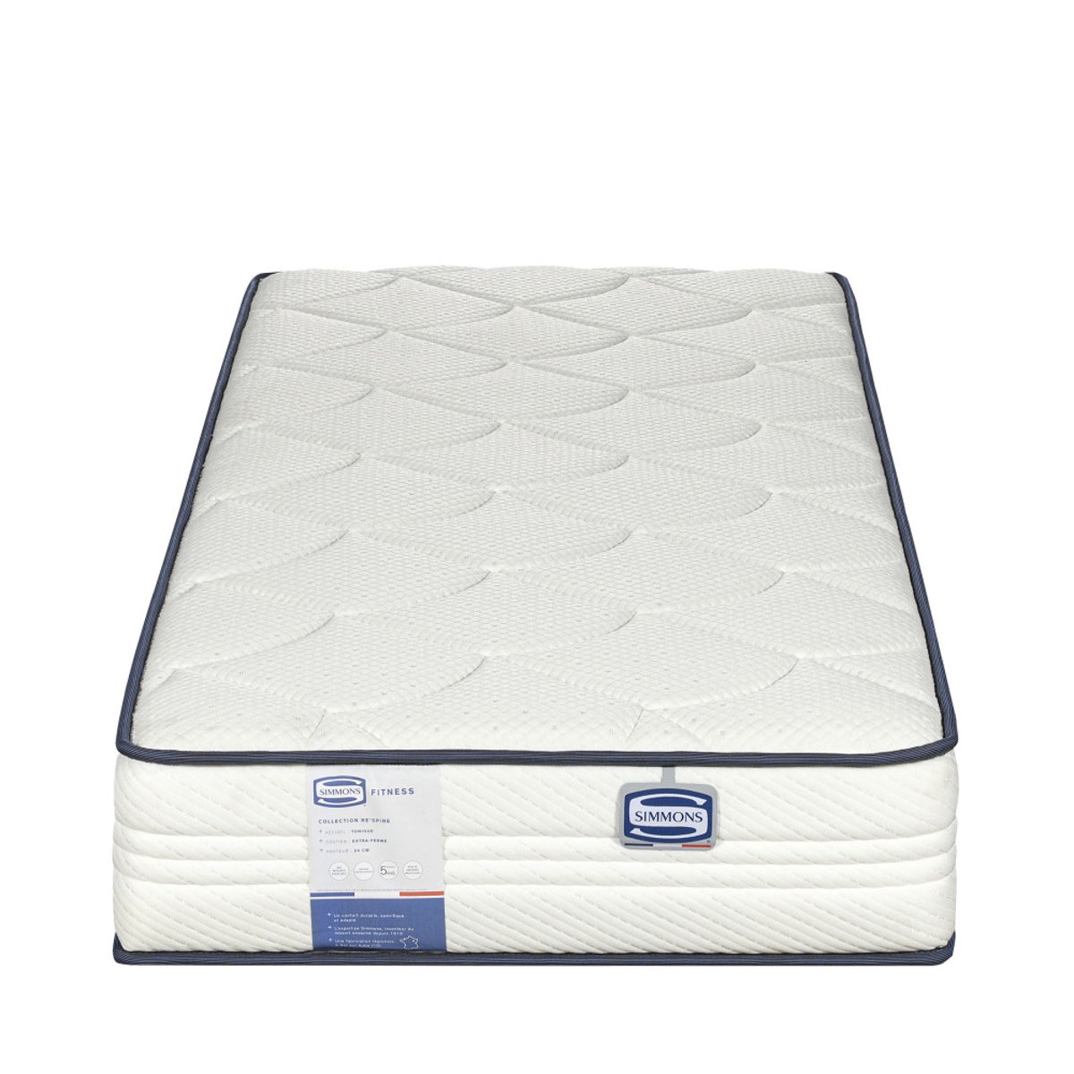 Matelas 100% ressorts, accueil ferme- FITNESS couleur unique, SIMMONS