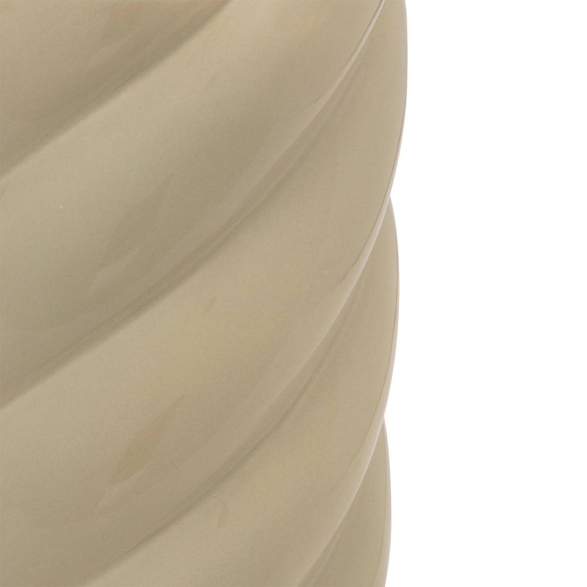 Vase torsadé en céramique émaillée COBY vert clair, ATMOSPHERA