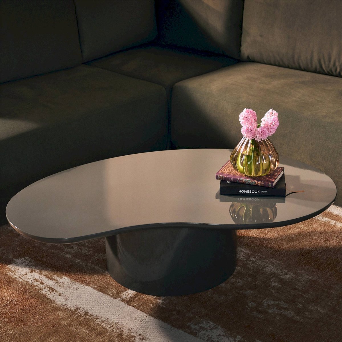 Table basse collection TRATESSE gris brillant, RECOLLECTION