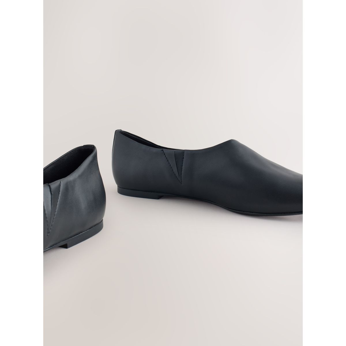 Ballerines montantes en cuir forever comfort® noir, NEXT