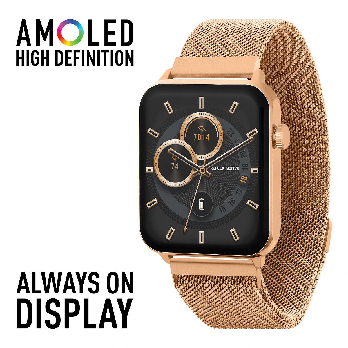 Amoled series 30 nude smart watch natural Reflex Active La Redoute