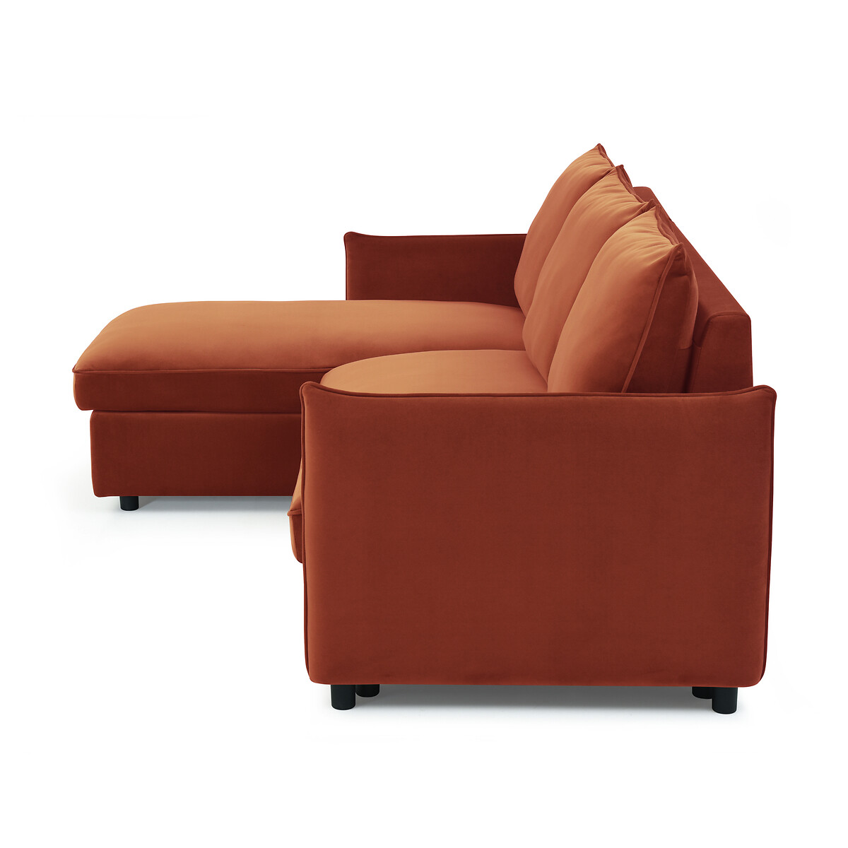 Beatrice Velvet Corner Sofa Bed orange, ÉDITÉ