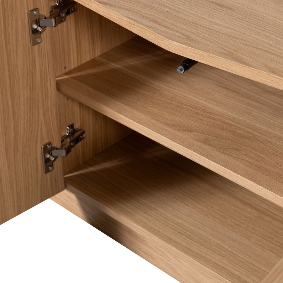 Meuble TV 4 portes en bois L133cm - Zuma bois clair, WOOOD