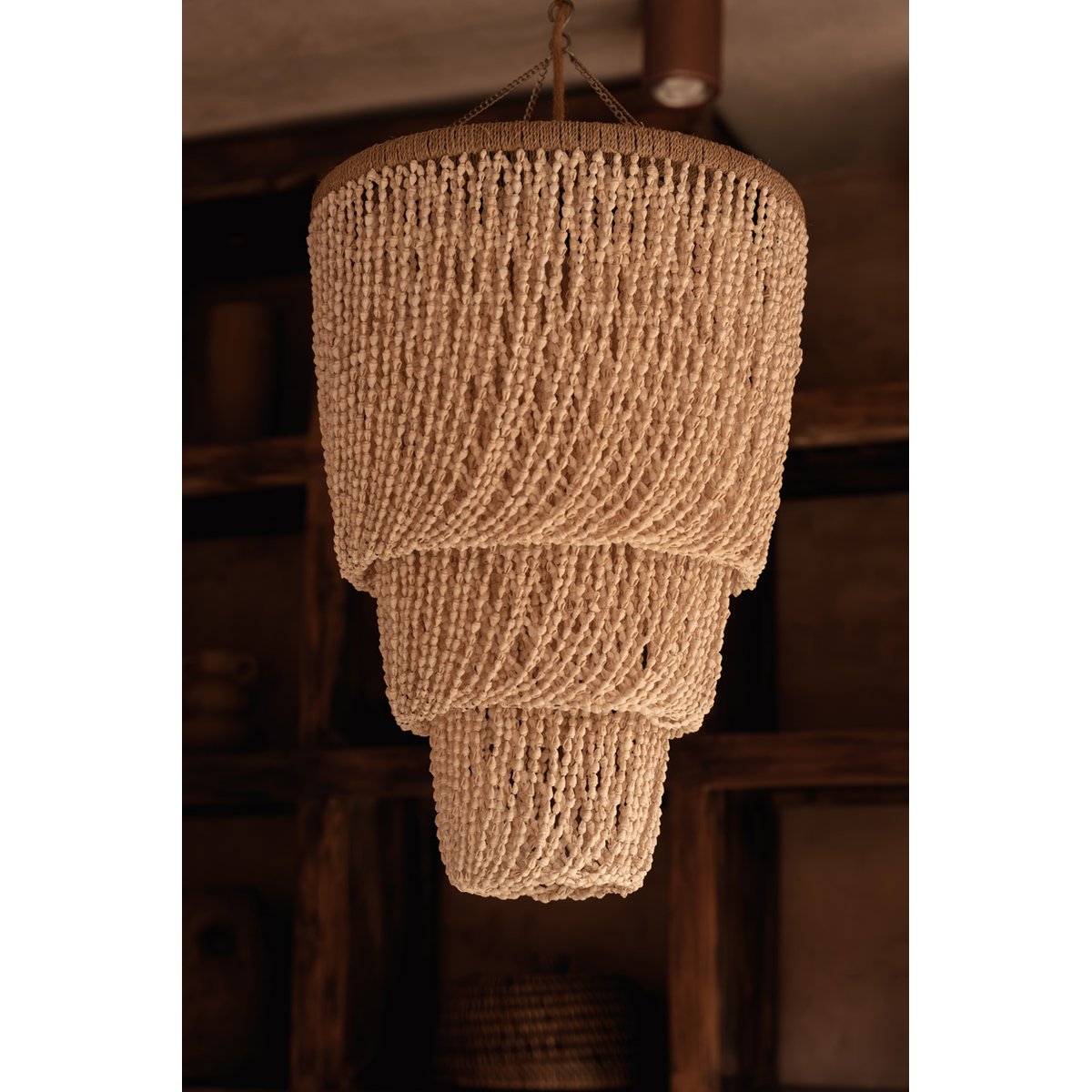Suspension en coquillages LAGOON beige, BAZAR BIZAR