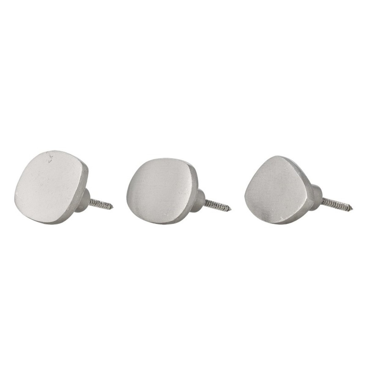 Petites patères aluminium FERRI set de 3 argent, BLOOMINGVILLE