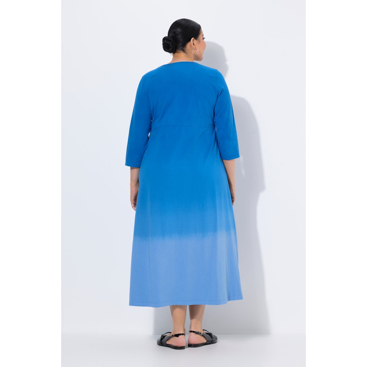 Robe en jersey motif batik bleu pigeon, ULLA POPKEN