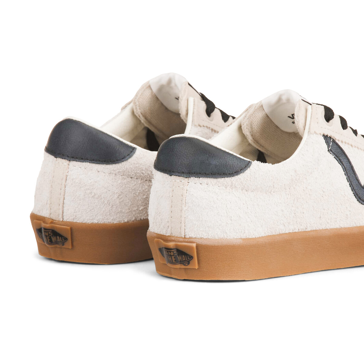 Baskets cuir Sport Low ecru/noir, VANS
