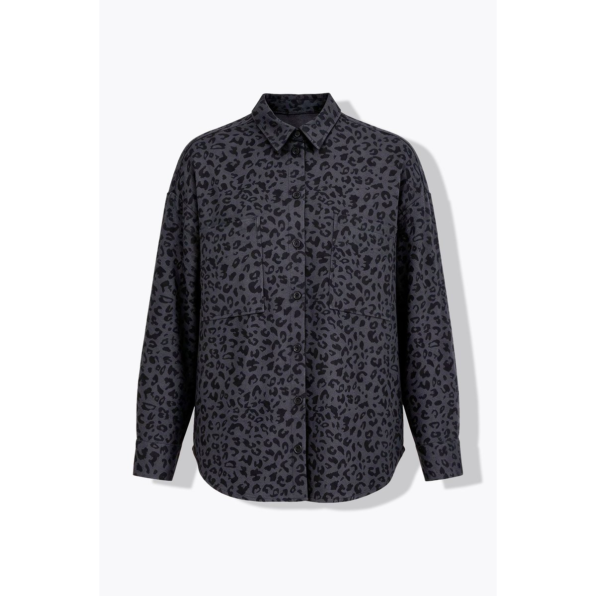 Chemise, coupe oversize, imprimé léopard anthracite, STUDIO UNTOLD