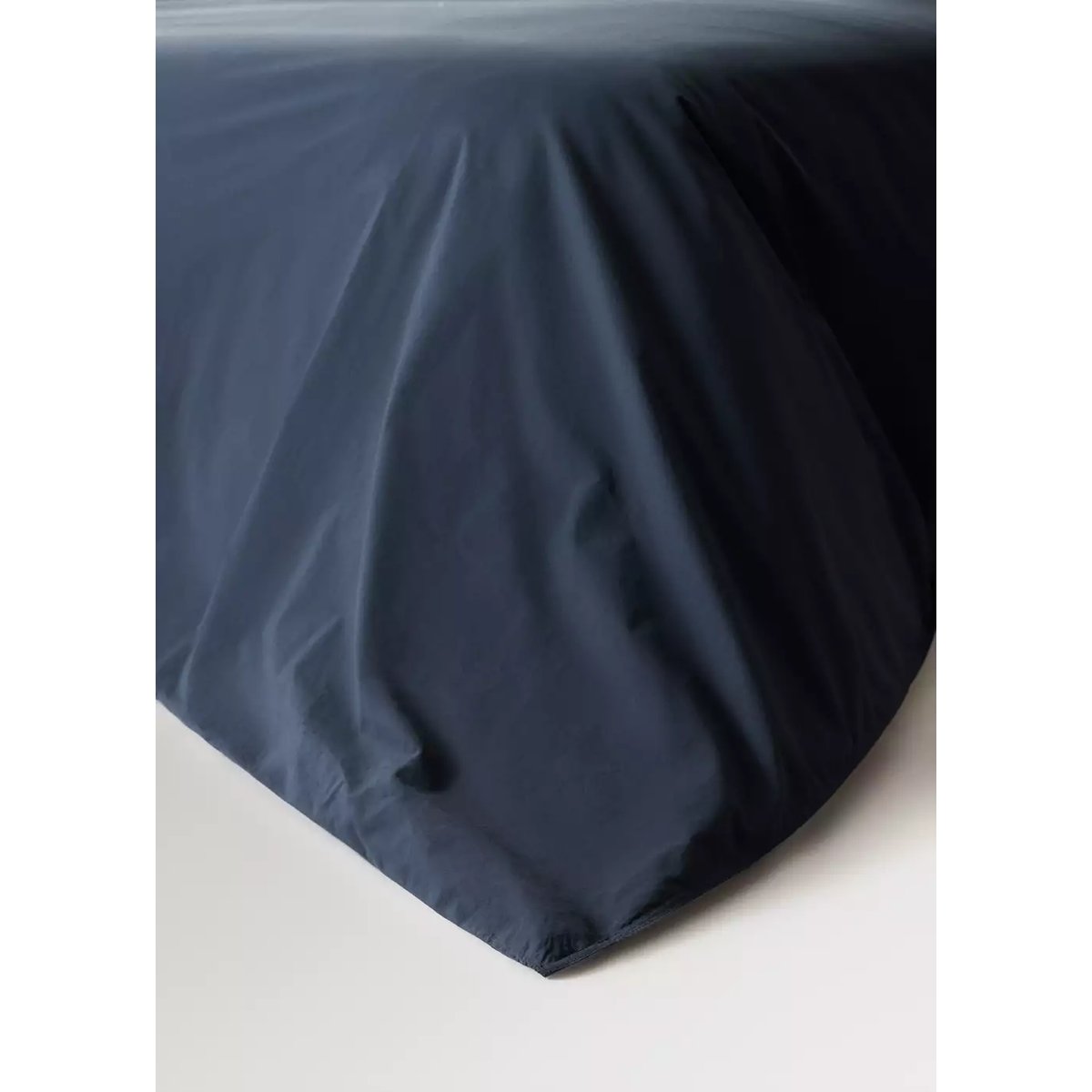 Housse de couette 100 % coton popeline garment-dyed Lit 90 cm bleu marine, MANGO HOME