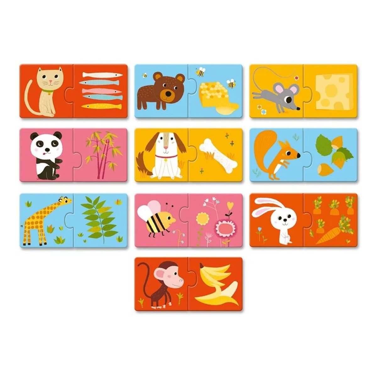 Puzzle duo - À table multicolore, DJECO