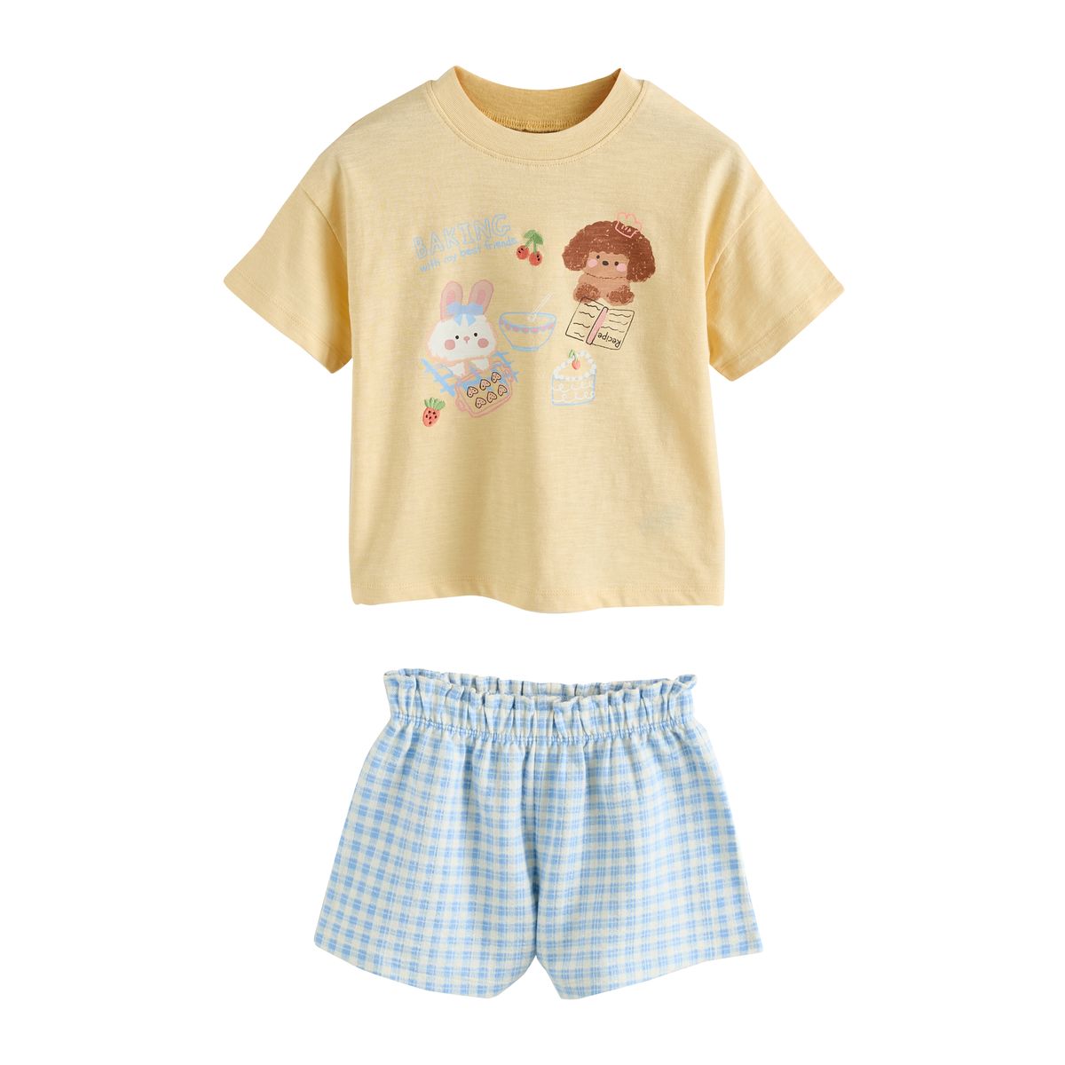 Ensemble short et haut, lot de 2 bleu/jaune, NEXT