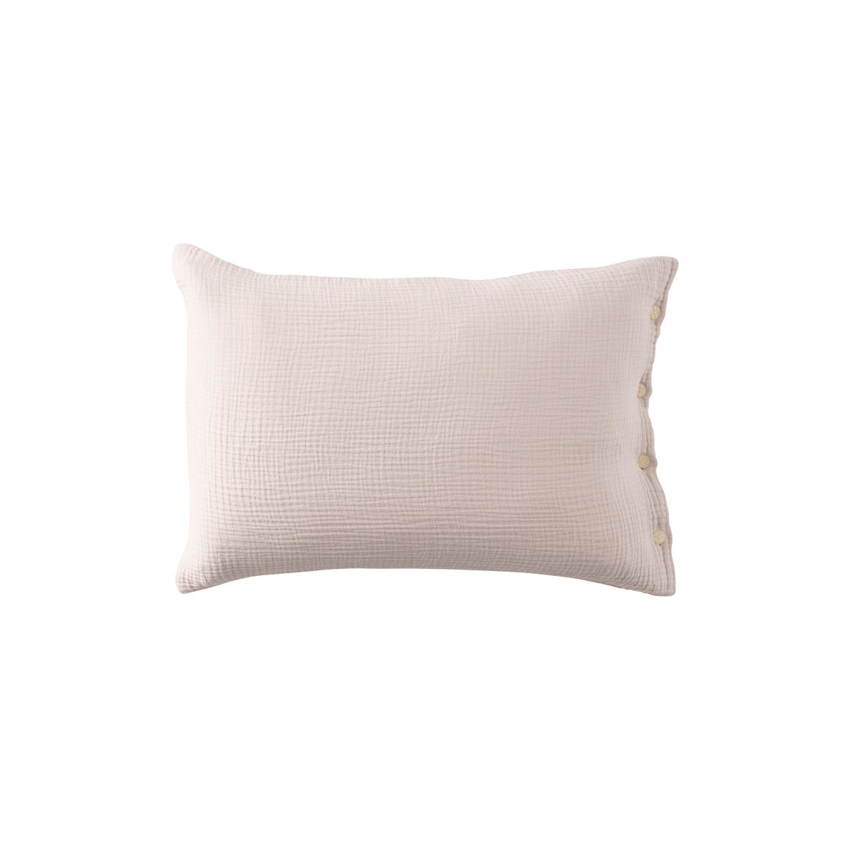 Taie d'oreiller rectangulaire gaze de coton INFINI II imprimé, CARRE BLANC