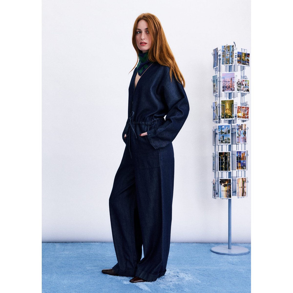 Combi-pantalon Jian en coton JIAN bleu marine, FRNCH