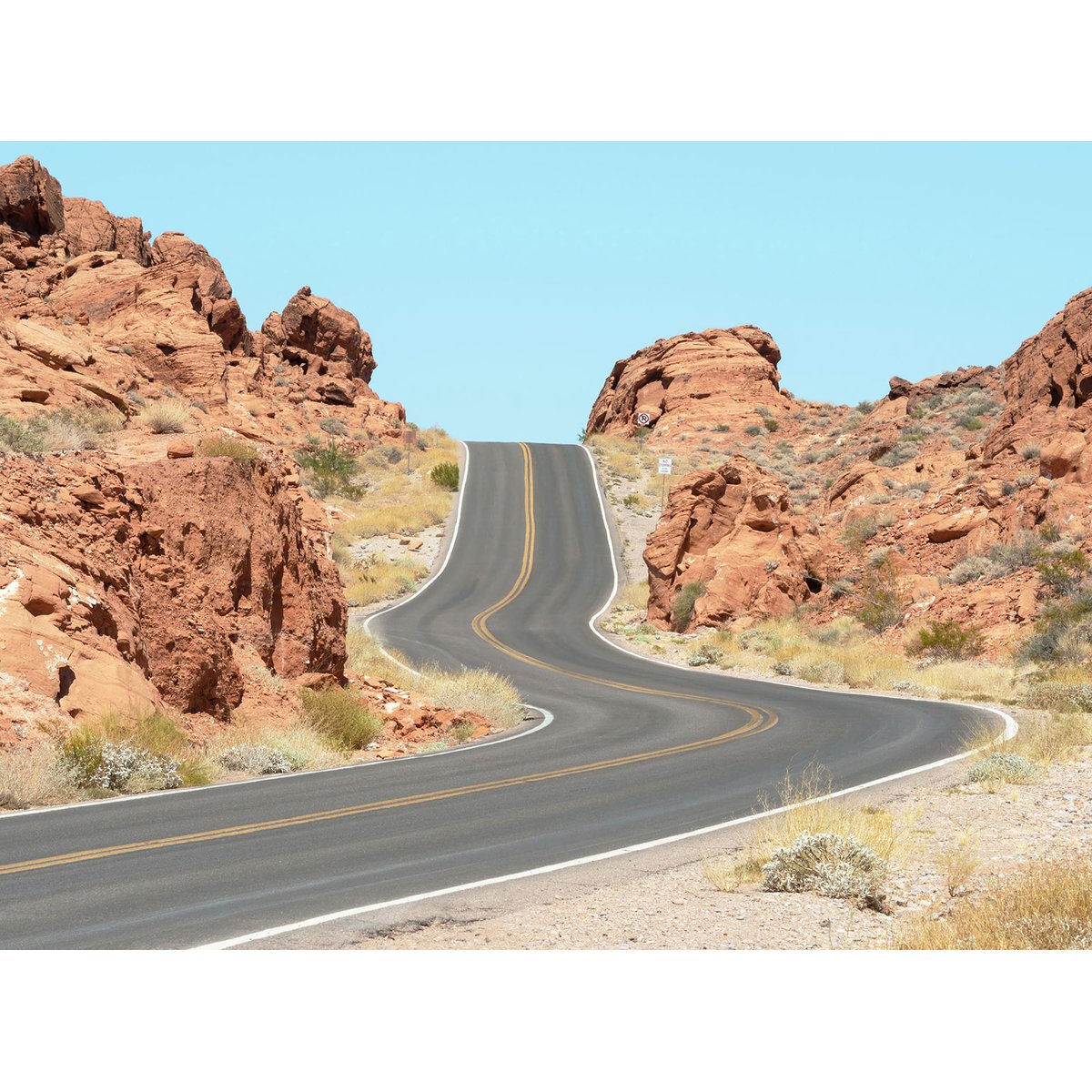 Papier peint panoramique route du desert intissé, HEXOA