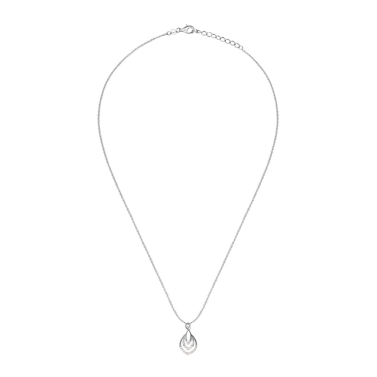 Colliers en Argent/oxyde de zirconium De Zirconium et Oxyde de zirconium argent, CLEOR