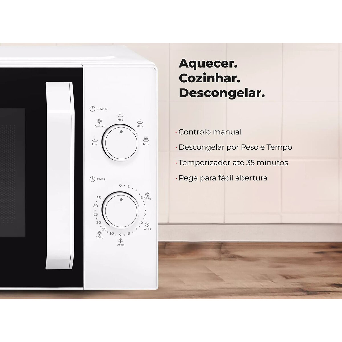 Micro-ondas 25L Branco 1855FL, FLAMA branco, FLAMA