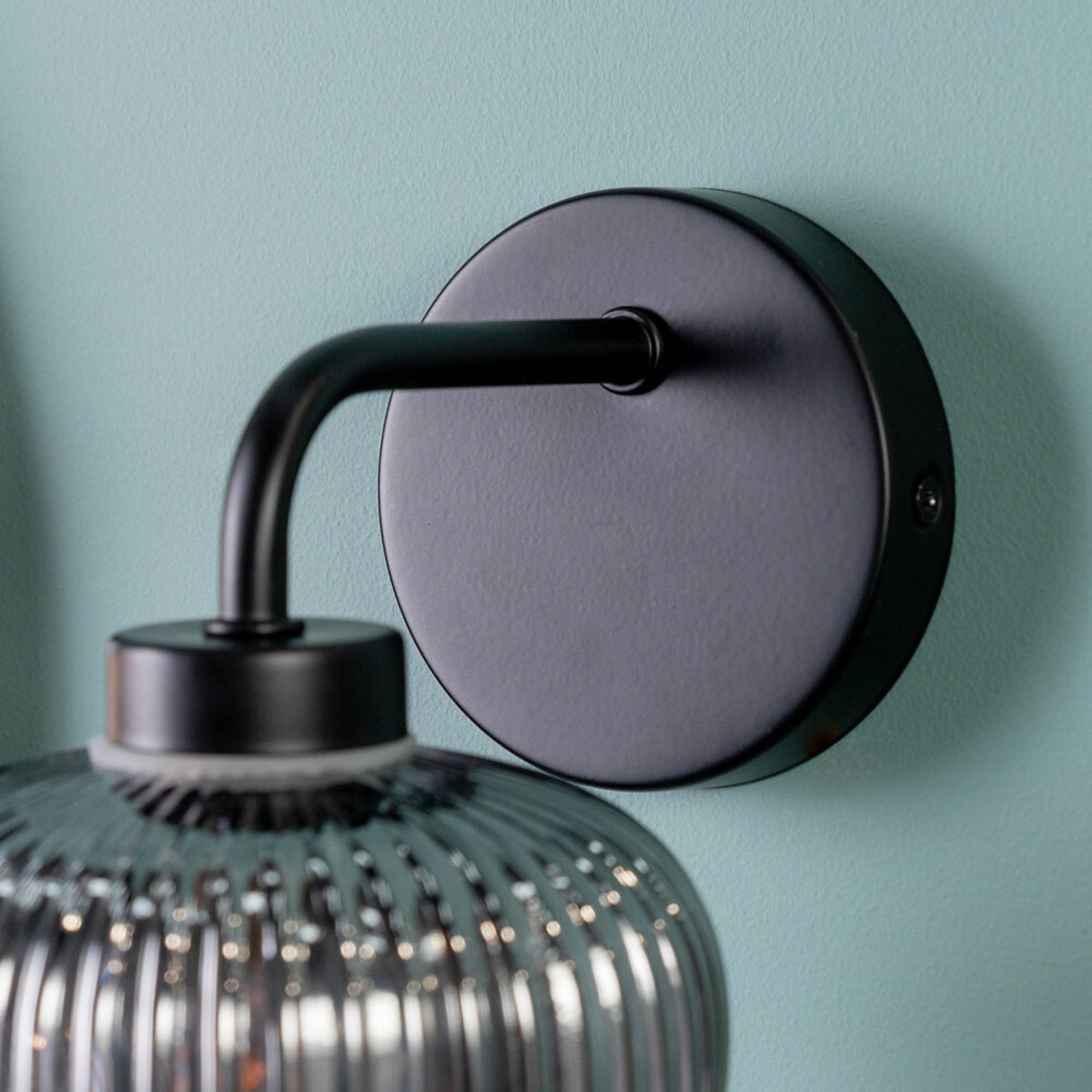 Arran Bathroom Wall Light in Matte Black black, SO'HOME