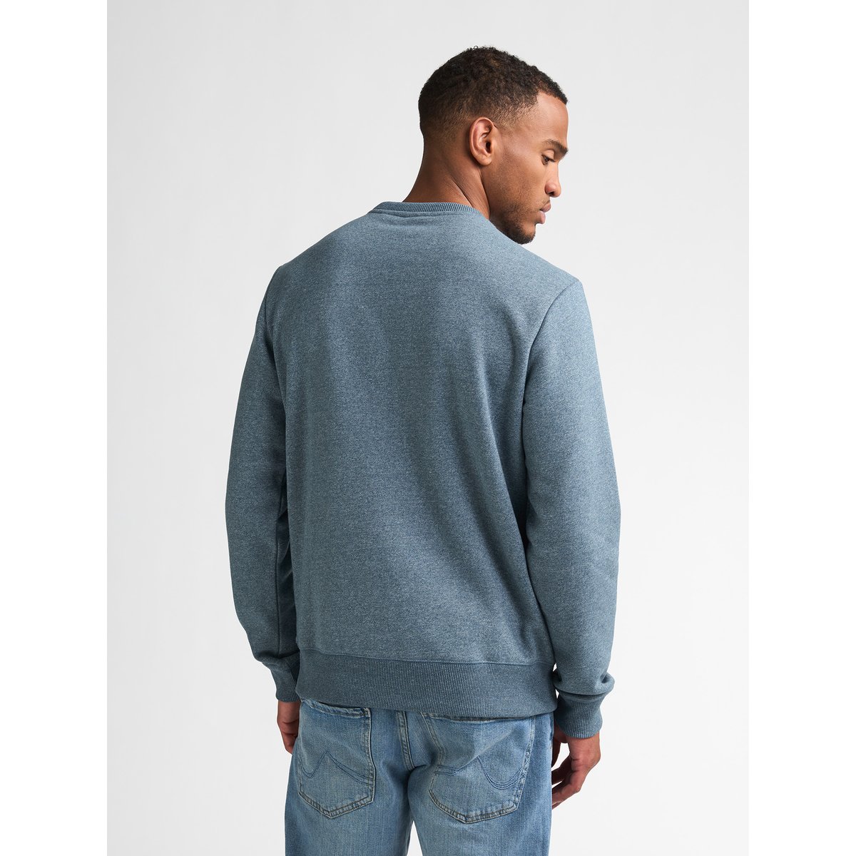 Sweat col rond chiné steelmont bleu storm blue, PETROL INDUSTRIES