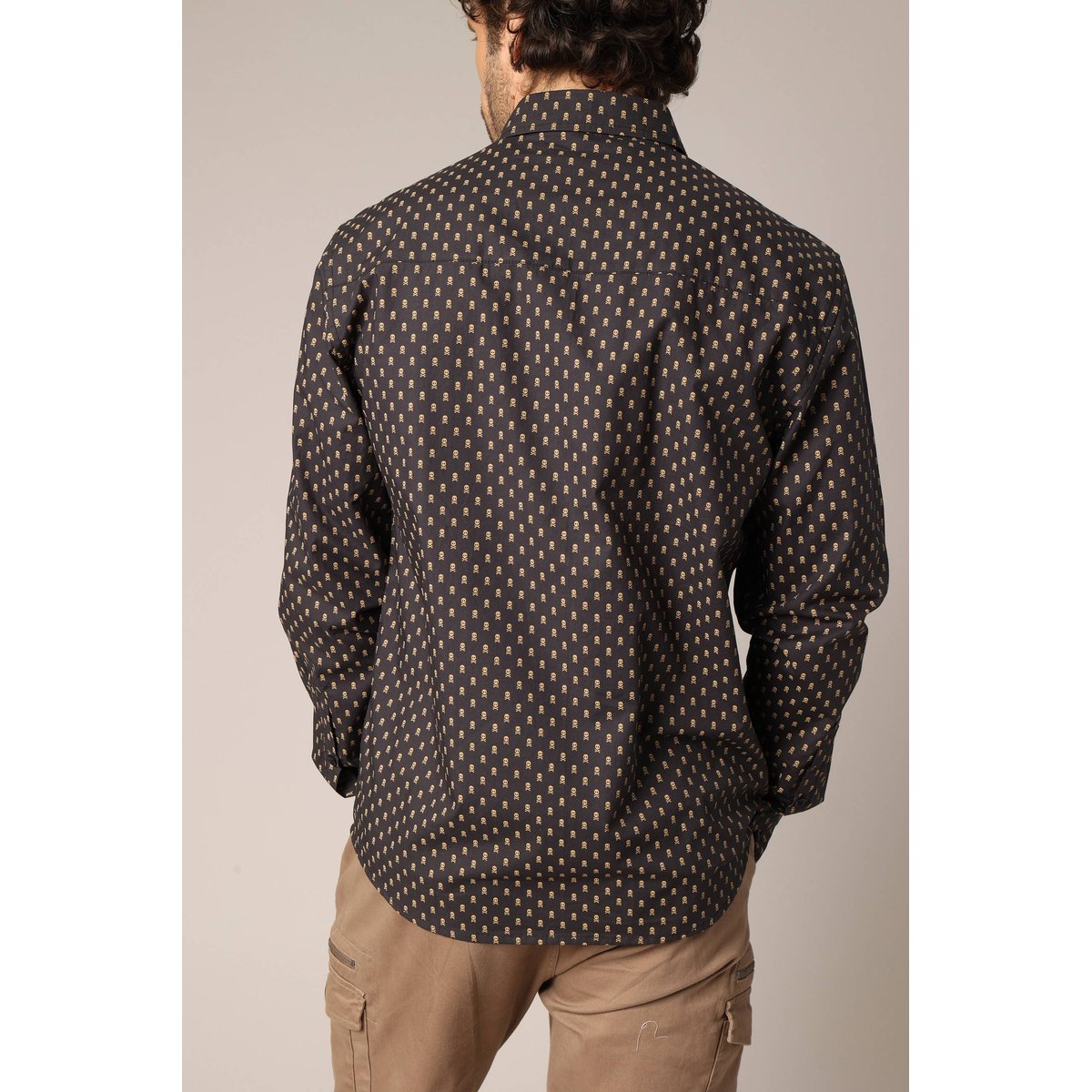 Chemise imprimée en 100% coton LATHI black, DEELUXE