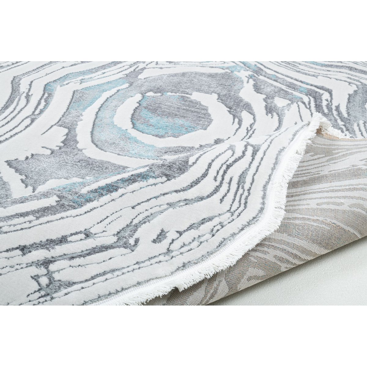 Tapis tissé à la machine en polyester natural multi, THEKO