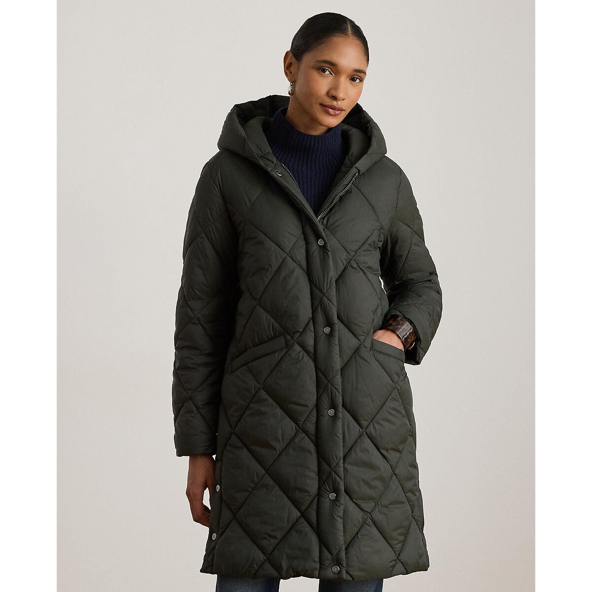 Doudoune longue à capuche kaki, LAUREN RALPH LAUREN