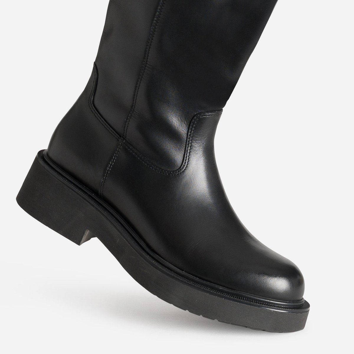 Botte Plate en cuir CHARLIE noir, TEXTO