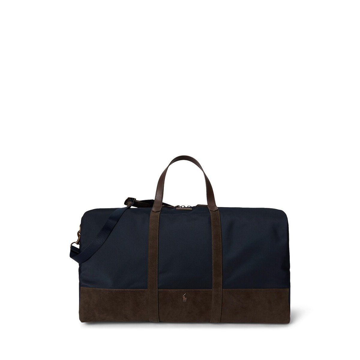 Sac de voyage, avec détails en cuir suédé marine/camel, POLO RALPH LAUREN