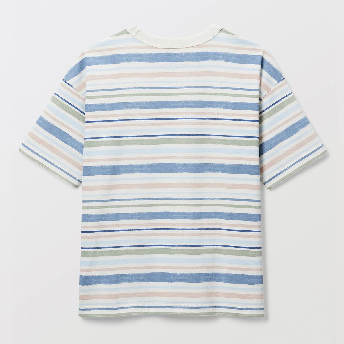 T-shirt manches courtes rayé en coton BIO GOTS naturel, MONOPRIX
