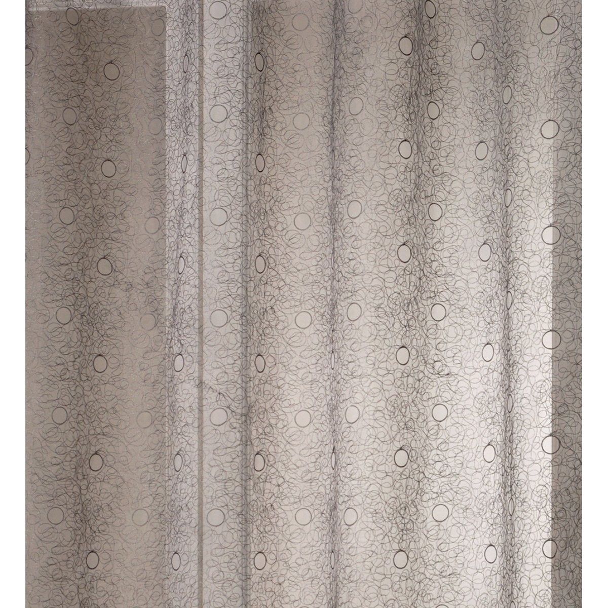 Voilage organza brodé bulles gris clair, HOME MAISON