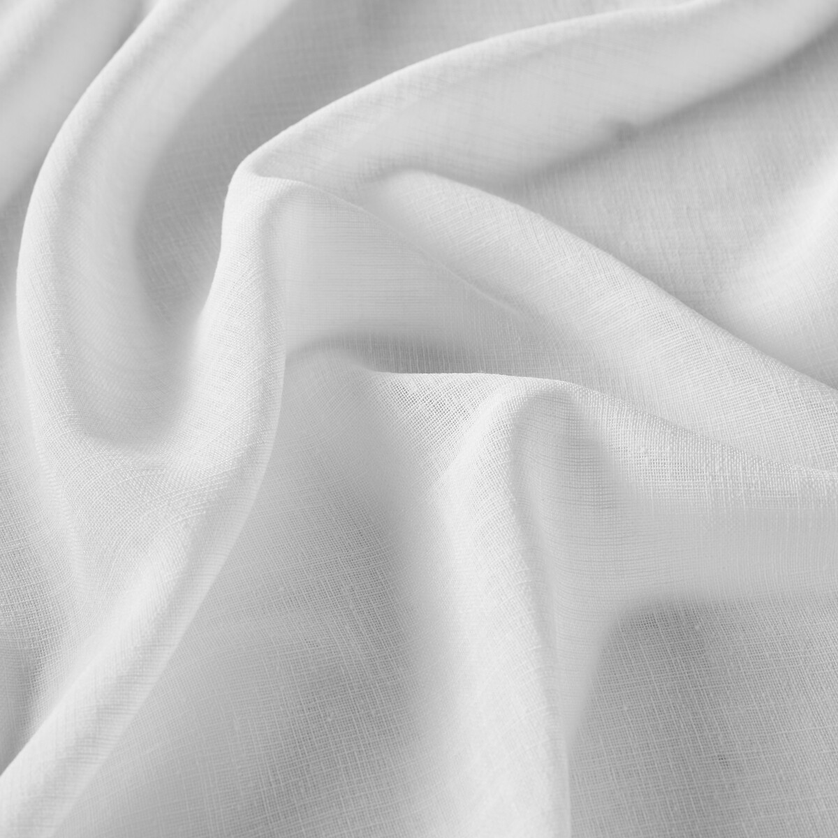 Cortina con galón fruncido y onda, Nyong blanco, LA REDOUTE INTERIEURS