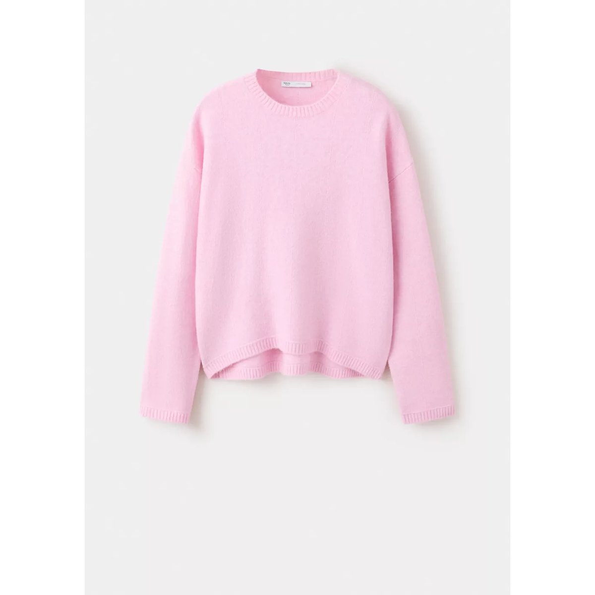 Pull-over droit col rond rose, MANGO TEEN
